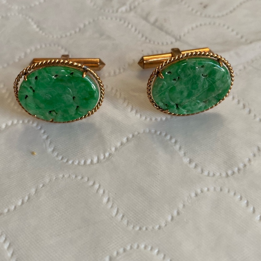 Vintage 1950’s Jade Cufflinks